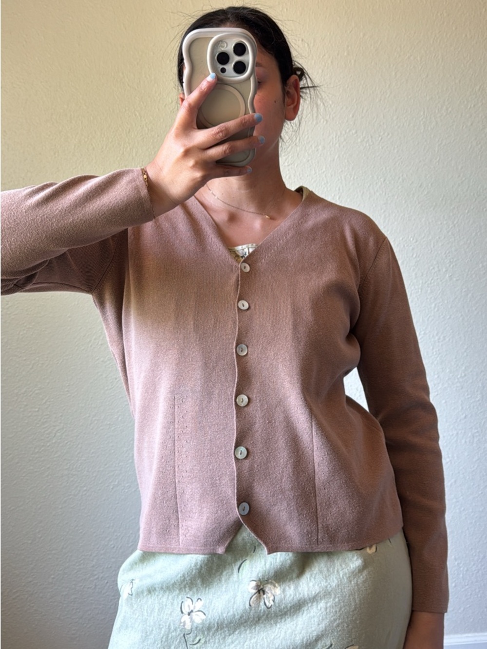 Vintage silk blend cardigan